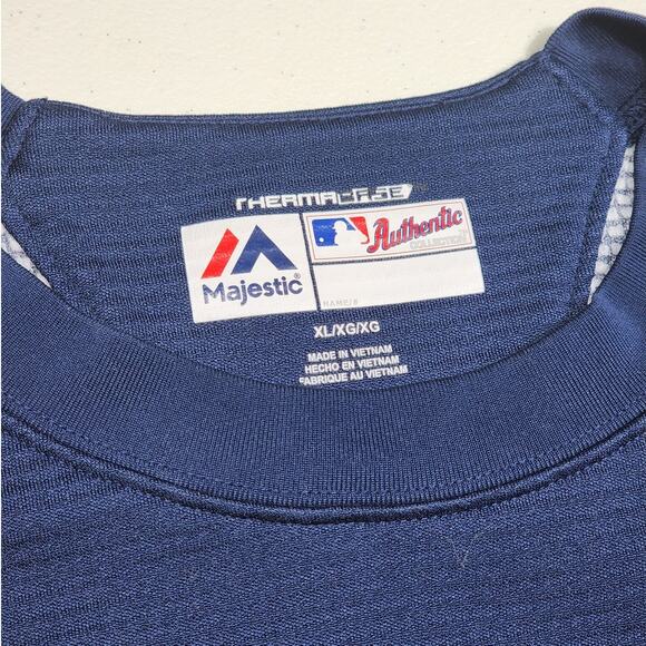 Majestic MLB Minnesota Twins Pullover Shirt Mens XL Long Sleeve Thermabase - Picture 3 of 12